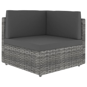 Sofá seccional de esquina de ratán sintético gris de , Sofás modulares de exterior - Ref: Foro24-49521, Precio: 162,93 €