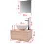 Conjunto de muebles de baño con lavabo y grifo 4 piezas beige von , Badezimmermöbel - Ref: Foro24-273686, Preis: 163,22 €, Ra...