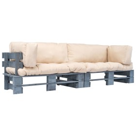 Sofás de palets de jardín 2 pzas con cojines arena madera pino von , Outdoor-Sofas - Ref: Foro24-275299, Preis: 272,61 €, Rab...