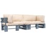 Sofás de palets de jardín 2 pzas con cojines arena madera pino von , Outdoor-Sofas - Ref: Foro24-275299, Preis: 272,61 €, Rab...