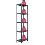 Estantería de plástico 5 unidades 125 kg 60x30x180 cm negro de , Estanterías industriales - Ref: Foro24-276258, Precio: 197,51 €