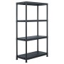 Estantería de plástico 2 unidades 60x30x138 cm negro de , Estanterías industriales - Ref: Foro24-276251, Precio: 71,38 €, Des...