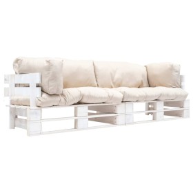Sofás de jardín de palets 2 unidades cojines arena madera pino von , Outdoor-Sofas - Ref: Foro24-277384, Preis: 287,00 €, Rab...