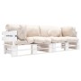 Sofás de jardín de palets 2 unidades cojines arena madera pino von , Outdoor-Sofas - Ref: Foro24-277384, Preis: 287,00 €, Rab...