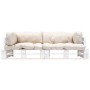 Sofás de jardín de palets 2 unidades cojines arena madera pino von , Outdoor-Sofas - Ref: Foro24-277384, Preis: 287,00 €, Rab...