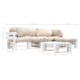 Muebles de jardín de palés cojines arena madera verde 4 uds de , Conjuntos de jardín - Ref: Foro24-277392, Precio: 401,03 €, ...