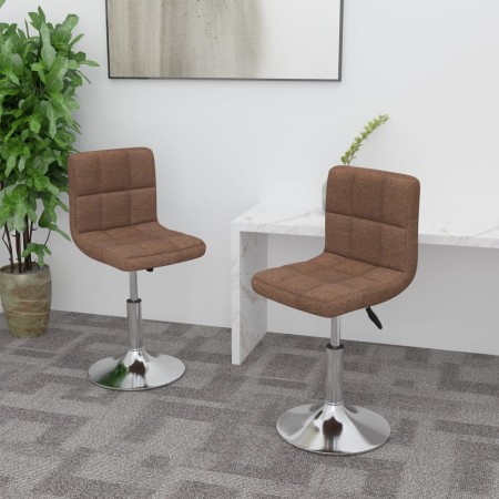 Sillas de comedor giratorias 2 unidades tela marrón | Foro24.es | Tu tienda online para hogar, jardín y más Foro24.es