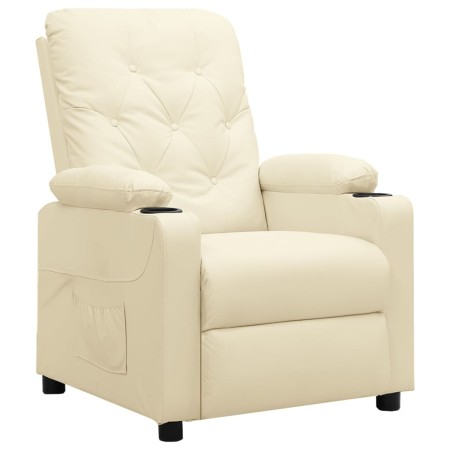 Sillón reclinable de cuero sintético crema | Foro24.es | Tu tienda online para hogar, jardín y más Foro24.es
