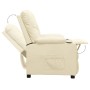 Sillón reclinable de cuero sintético crema | Foro24.es | Tu tienda online para hogar, jardín y más Foro24.es