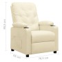 Sillón reclinable de cuero sintético crema | Foro24.es | Tu tienda online para hogar, jardín y más Foro24.es