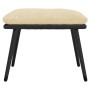Reposapiés tela y cuero sintético color crema 45x29,5x35 cm | Foro24.es | Tu tienda online para hogar, jardín y más Foro24.es