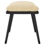 Reposapiés tela y cuero sintético color crema 45x29,5x35 cm | Foro24.es | Tu tienda online para hogar, jardín y más Foro24.es