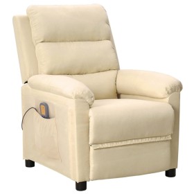 Sillón de masaje de tela color crema by , Electric massage chairs - Ref: Foro24-342360, Price: 223,63 €, Discount: %