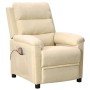 Sillón de masaje de tela color crema by , Electric massage chairs - Ref: Foro24-342360, Price: 223,63 €, Discount: %