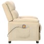 Sillón de masaje de tela color crema by , Electric massage chairs - Ref: Foro24-342360, Price: 223,63 €, Discount: %