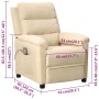 Sillón de masaje de tela color crema by , Electric massage chairs - Ref: Foro24-342360, Price: 223,63 €, Discount: %