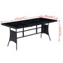 Set comedor de jardín 9 piezas y cojines ratán sintético negro by , Garden sets - Ref: Foro24-42538, Price: 1,00 €, Discount: %