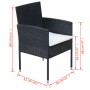 Set comedor de jardín 9 piezas y cojines ratán sintético negro by , Garden sets - Ref: Foro24-42538, Price: 1,00 €, Discount: %