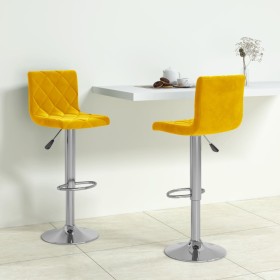 Taburetes de cocina 2 unidades terciopelo amarillo mostaza by , Kitchen stools - Ref: Foro24-333694, Price: 132,06 €, Discoun...