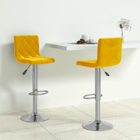 Taburetes de cocina 2 unidades terciopelo amarillo mostaza by , Kitchen stools - Ref: Foro24-333694, Price: 133,54 €, Discoun...