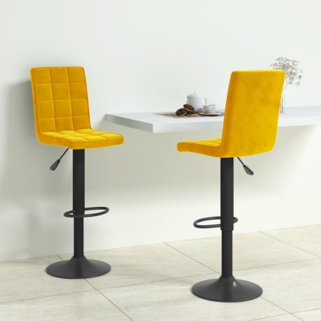 Taburetes de cocina 2 unidades terciopelo amarillo mostaza | Foro24.es | Tu tienda online para hogar, jardín y más Foro24.es