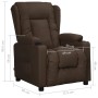 Sillón reclinable de cuero sintético marrón by , Armchairs - Ref: Foro24-339069, Price: 209,16 €, Discount: %