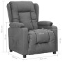 Sillón reclinable de tela gris claro by , Armchairs - Ref: Foro24-339048, Price: 225,91 €, Discount: %