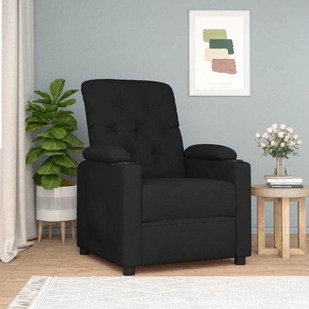 Sillón reclinable de tela negro de , Sillones - Ref: Foro24-339104, Precio: 208,33 €, Descuento: %