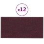 Paneles de pared 12 uds tela morado 30x15 cm 0,54 m² by , Wall covering - Ref: Foro24-343766, Price: 20,85 €, Discount: %