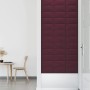 Paneles de pared 12 uds tela morado 30x15 cm 0,54 m² by , Wall covering - Ref: Foro24-343766, Price: 20,85 €, Discount: %
