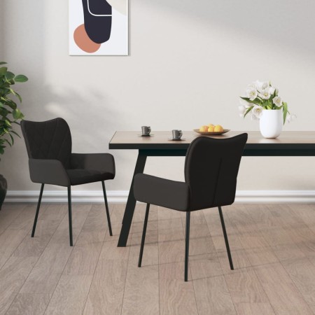 Sillas de comedor 2 unidades tela negro | Foro24.es | Tu tienda online para hogar, jardín y más Foro24.es