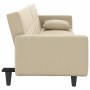 Sofá cama con cojines tela color crema | Foro24.es | Tu tienda online para hogar, jardín y más Foro24.es