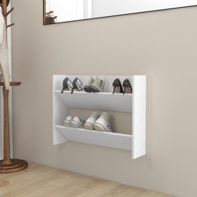 Zapatero de pared madera contrachapada blanco 80x18x60 cm von , Schuhregale und Schuhorganisatoren - Ref: Foro24-806741, Prei...
