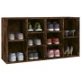 Banco zapatero madera contrachapada roble ahumado 103x30x54,5cm de , Zapateros y organizadores de calzado - Ref: Foro24-82636...