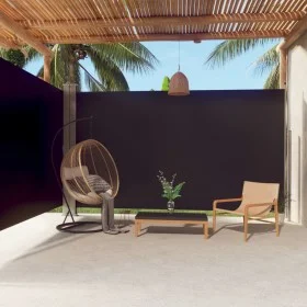 Black retractable side awning 220x600 cm by vidaXL, Umbrellas - Ref: Foro24-318012, Price: 84,28 €, Discount: %
