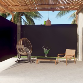 Schwarze einziehbare Seitenmarkise 220x600 cm von vidaXL, Sonnenschirme - Ref: Foro24-318012, Preis: 128,90 €, Rabatt: %