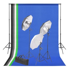 Kit de estudio fotográfico con telón de fondo y