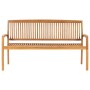 Banco de jardín apilable con cojín madera de teca 159 cm by , garden benches - Ref: Foro24-3063326, Price: 240,37 €, Discount: %