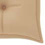 Banco de jardín apilable con cojín madera maciza de teca 159 cm de , Bancos de jardín - Ref: Foro24-3063324, Precio: 234,68 €