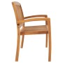 Banco de jardín apilable con cojín madera maciza de teca 159 cm by , garden benches - Ref: Foro24-3063324, Price: 259,61 €, D...