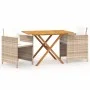 3-piece garden dining set with beige cushions by vidaXL, Garden sets - Ref: Foro24-3094300, Price: 235,28 €, Discount: %