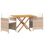 3-piece garden dining set with beige cushions by vidaXL, Garden sets - Ref: Foro24-3094300, Price: 223,31 €, Discount: %