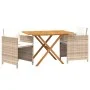 3-piece garden dining set with beige cushions by vidaXL, Garden sets - Ref: Foro24-3094300, Price: 235,28 €, Discount: %