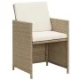 3-piece garden dining set with beige cushions by vidaXL, Garden sets - Ref: Foro24-3094300, Price: 235,28 €, Discount: %