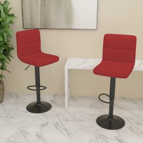 Taburetes de cocina 2 unidades tela rojo tinto by , Kitchen stools - Ref: Foro24-334290, Price: 135,14 €, Discount: %
