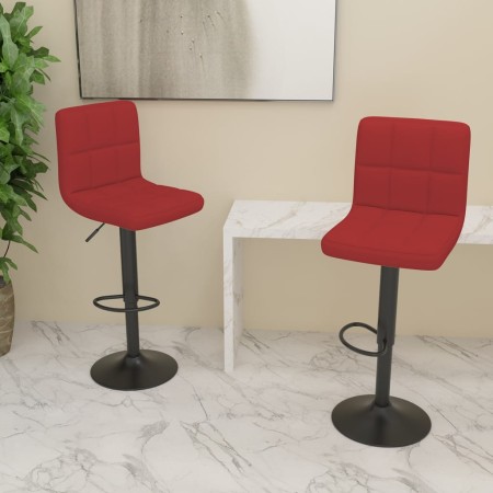 Taburetes de cocina 2 unidades tela rojo tinto by , Kitchen stools - Ref: Foro24-334290, Price: 135,14 €, Discount: %