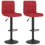 Taburetes de cocina 2 unidades tela rojo tinto by , Kitchen stools - Ref: Foro24-334290, Price: 135,14 €, Discount: %
