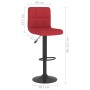 Taburetes de cocina 2 unidades tela rojo tinto by , Kitchen stools - Ref: Foro24-334290, Price: 135,14 €, Discount: %