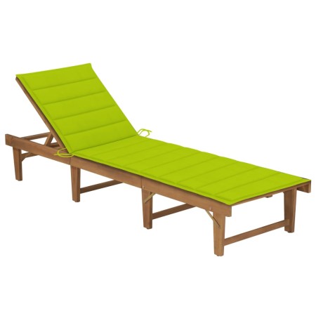 Tumbona plegable con cojín madera maciza de acacia von , Liegen - Ref: Foro24-3064175, Preis: 217,32 €, Rabatt: %