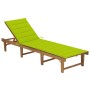 Tumbona plegable con cojín madera maciza de acacia von , Liegen - Ref: Foro24-3064175, Preis: 217,32 €, Rabatt: %